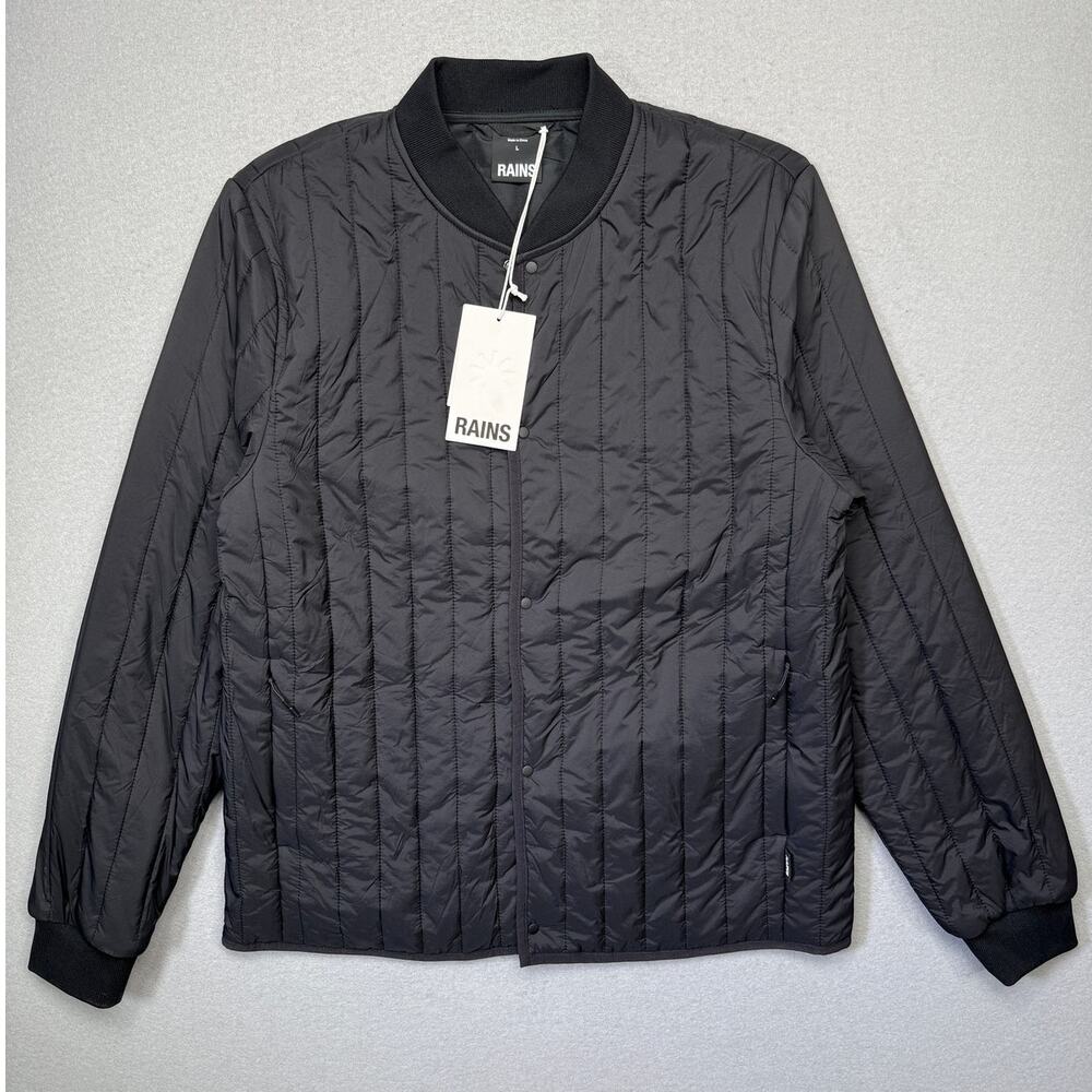 Rains Men's Banja Liner Lightweight Bomber Jacket - black large $150